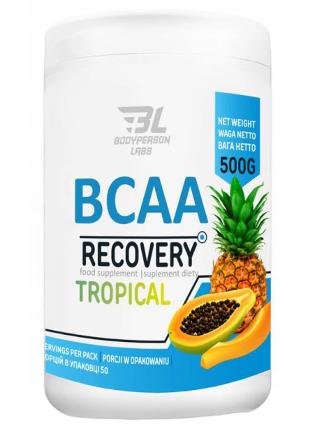 БЦАА BCAA Recovery 500 г Tropical Bodyperson Labs (255363650)