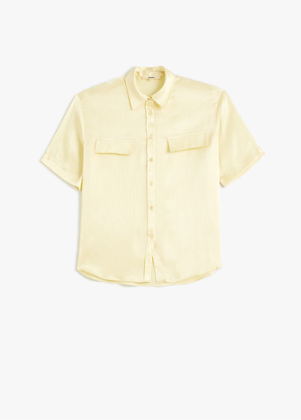 Золотистая кэжуал рубашка однотонная KOTON