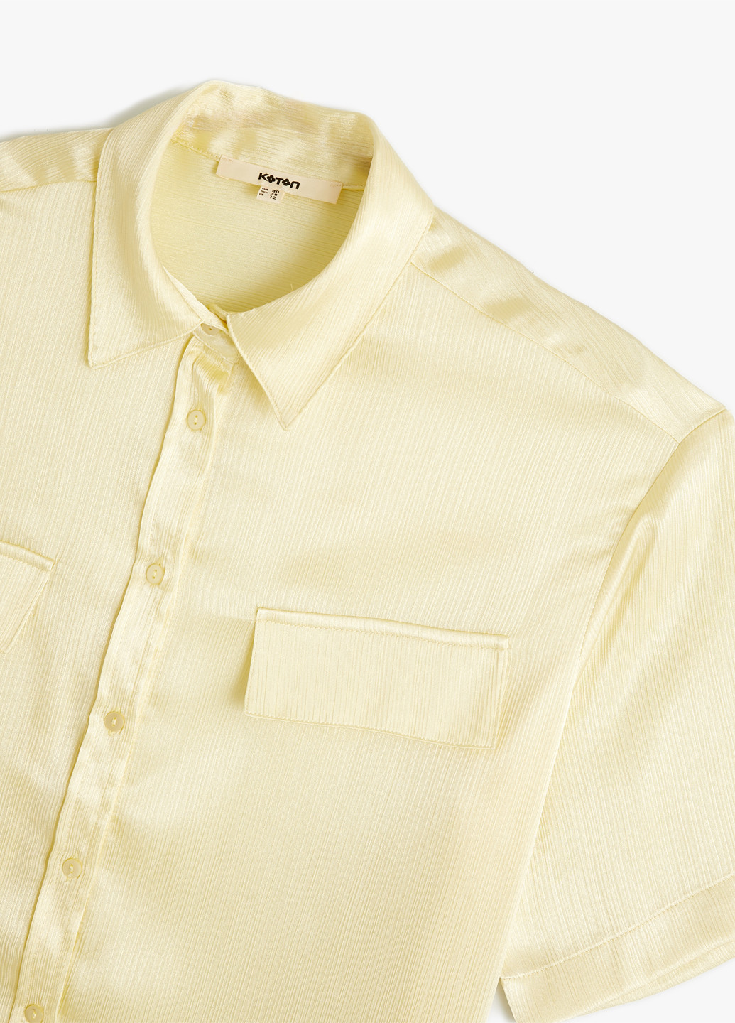 Золотистая кэжуал рубашка однотонная KOTON