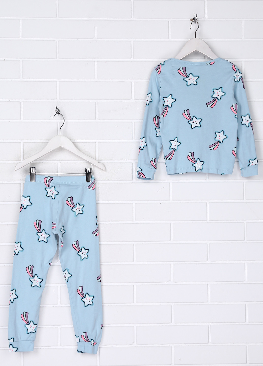 Голубая всесезон пижама (лонгслив, брюки) H&M