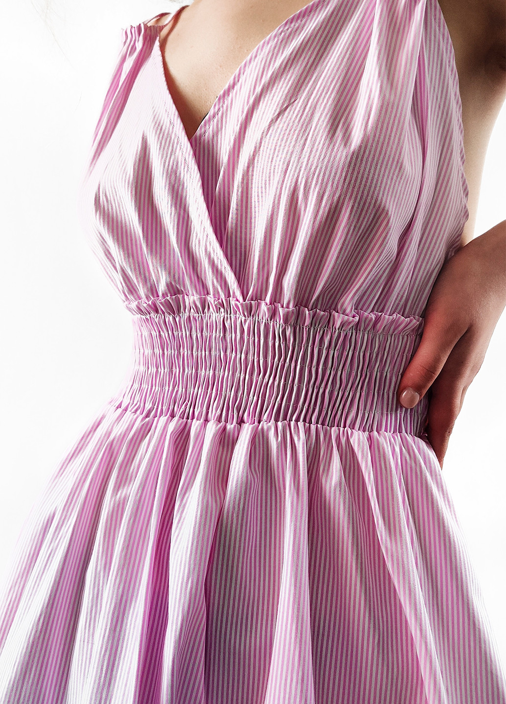 Фиолетовое кэжуал платье клеш Boohoo в полоску