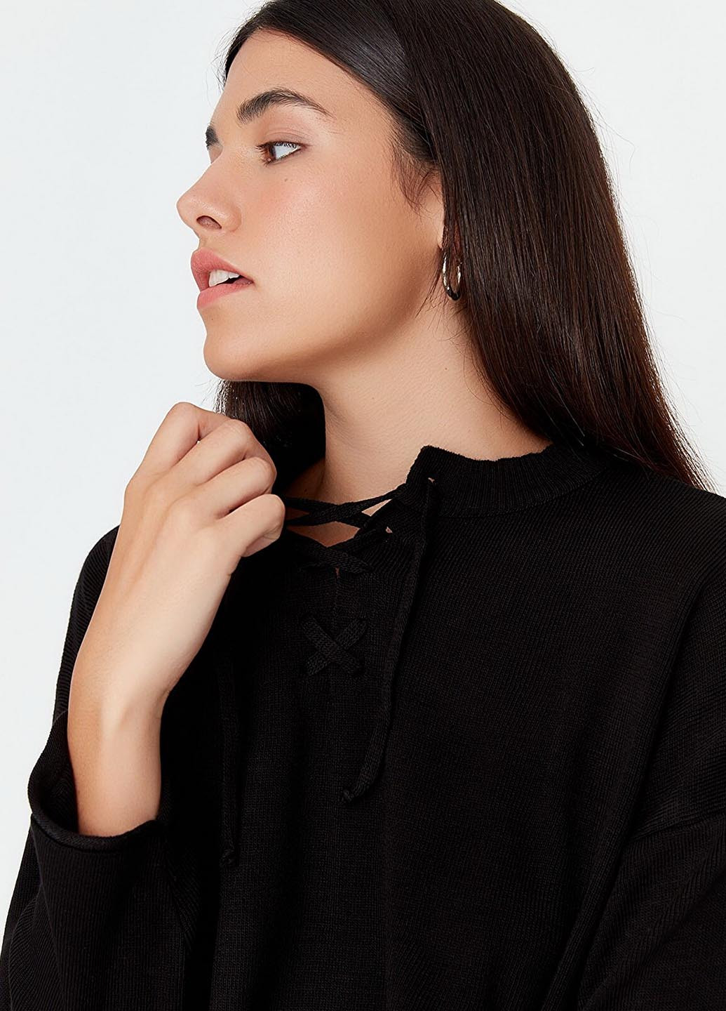 Черный демисезонный свитер Trendyol