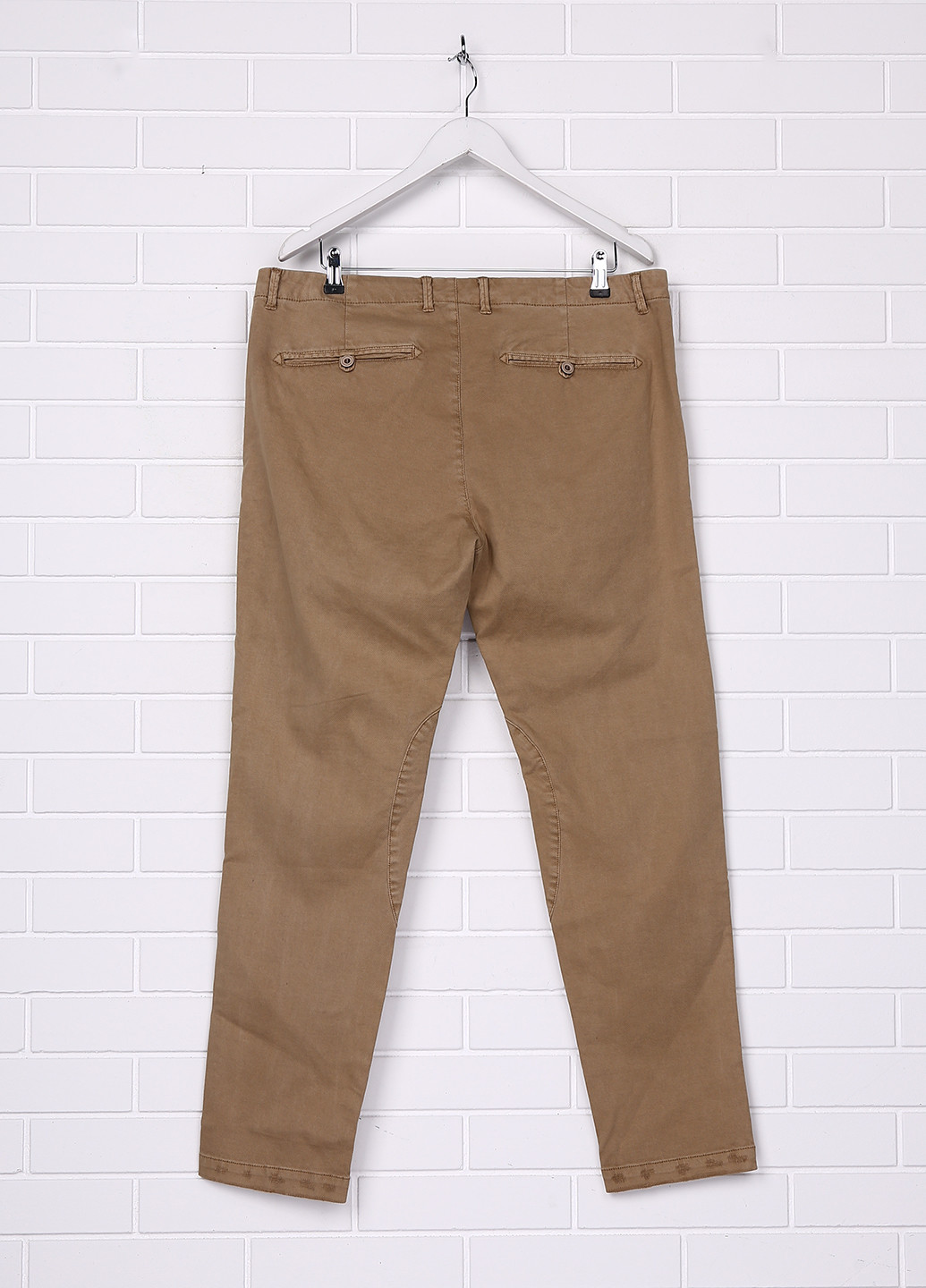 Светло-коричневые кэжуал демисезонные прямые брюки United Colors of Benetton