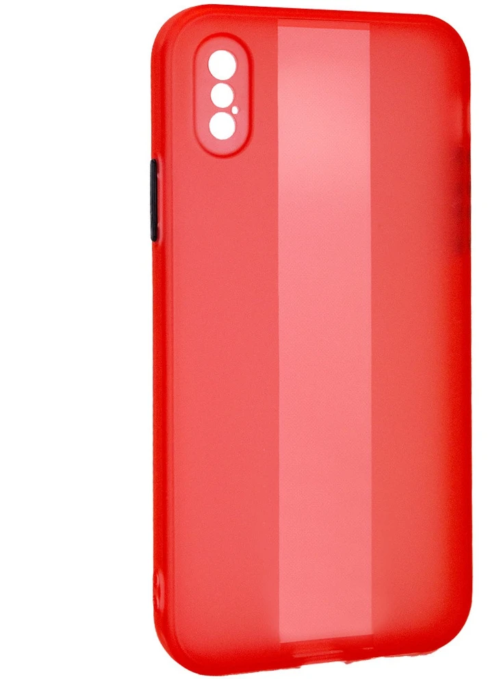Чехол TPU Glossy Line Full Camera для Apple iPhone X / XS (5.8') Красный (is_00000044028_2) Epik (229728125)