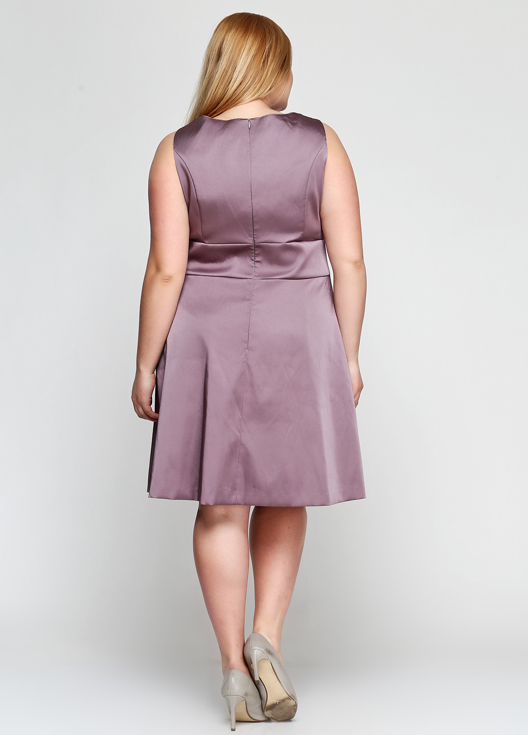Бледно-фиолетовое коктейльное платье S.Oliver однотонное