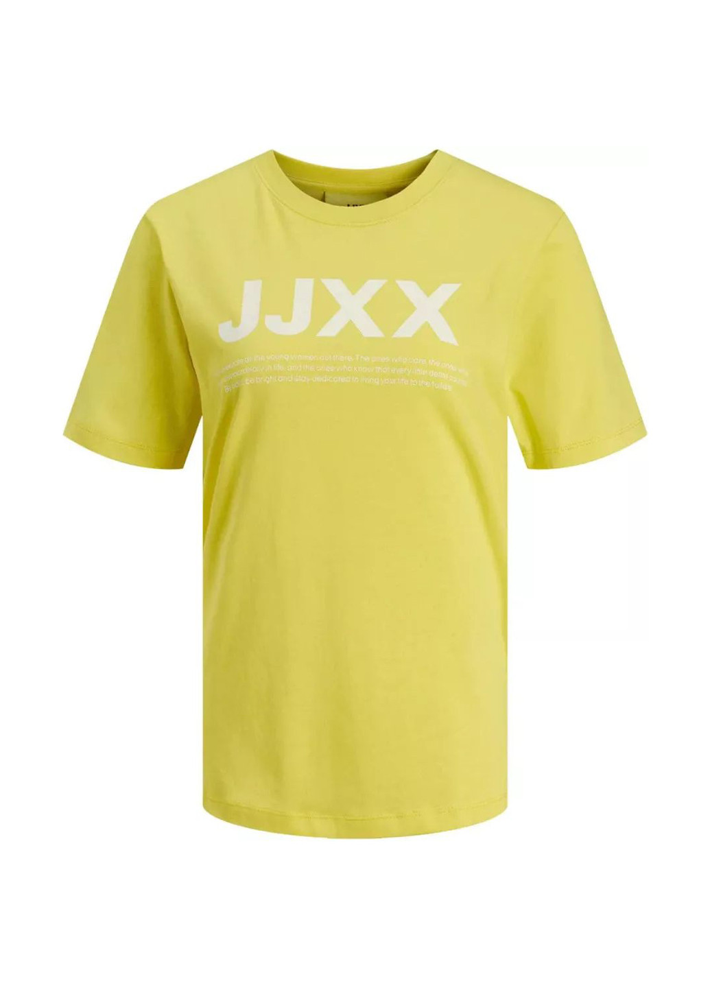 Желтая летняя футболка JJXX