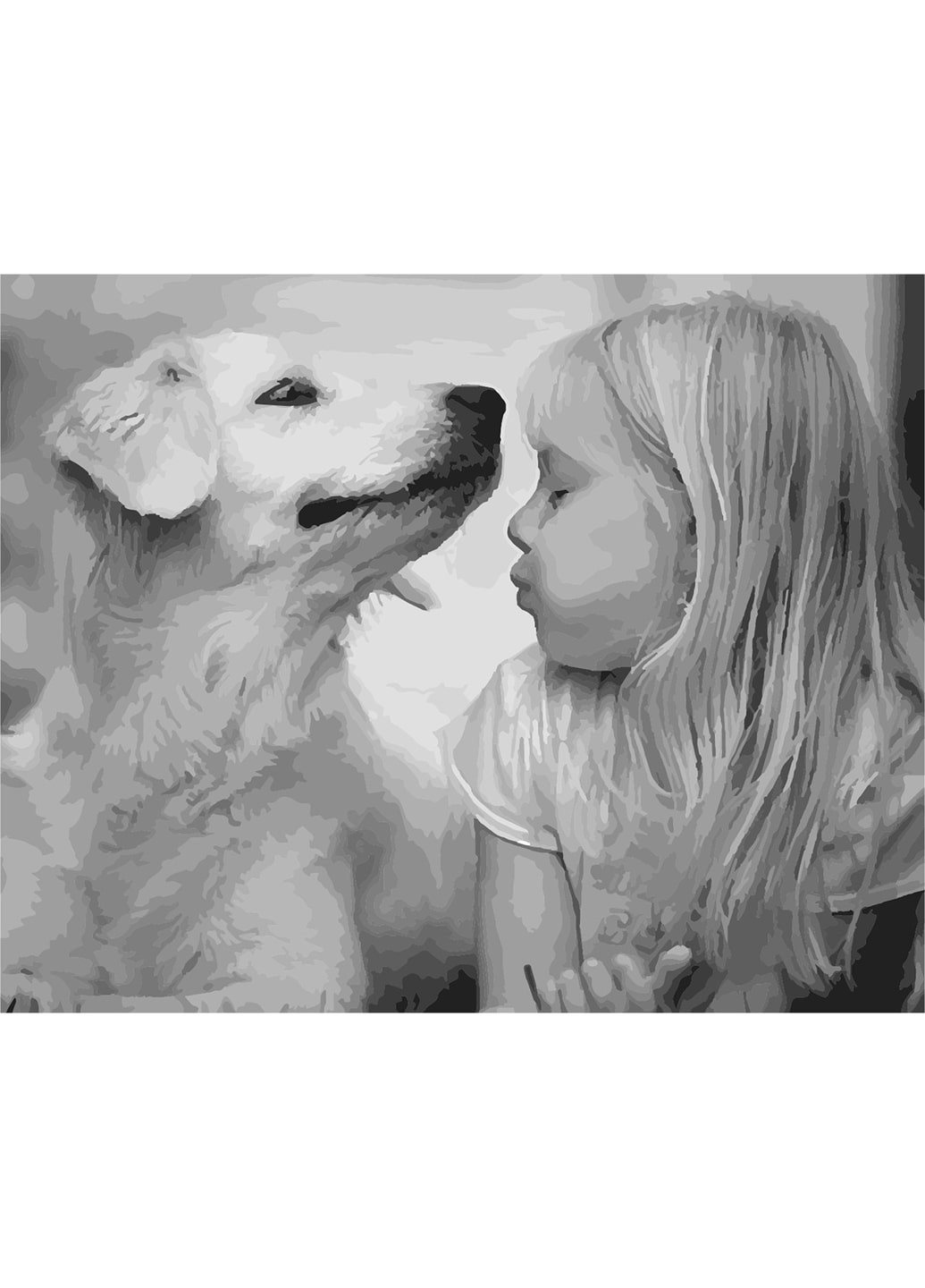 Картина по номерам "Дівчинка з собакою" 40х50 см ArtStory (250449445)