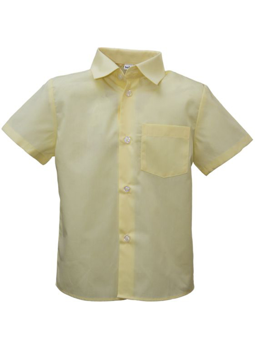 Желтая кэжуал рубашка однотонная Bebepa с коротким рукавом