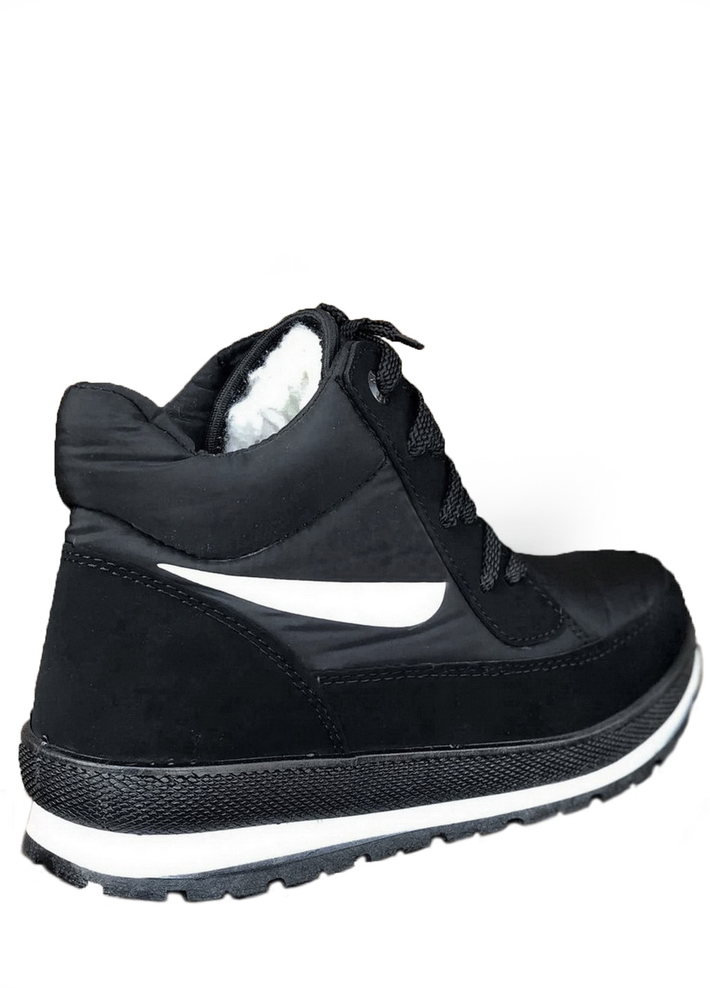 Зимние ботинки женские зимние черные (1283509487) хайкеры Bromen из искусственного нубука, тканевые