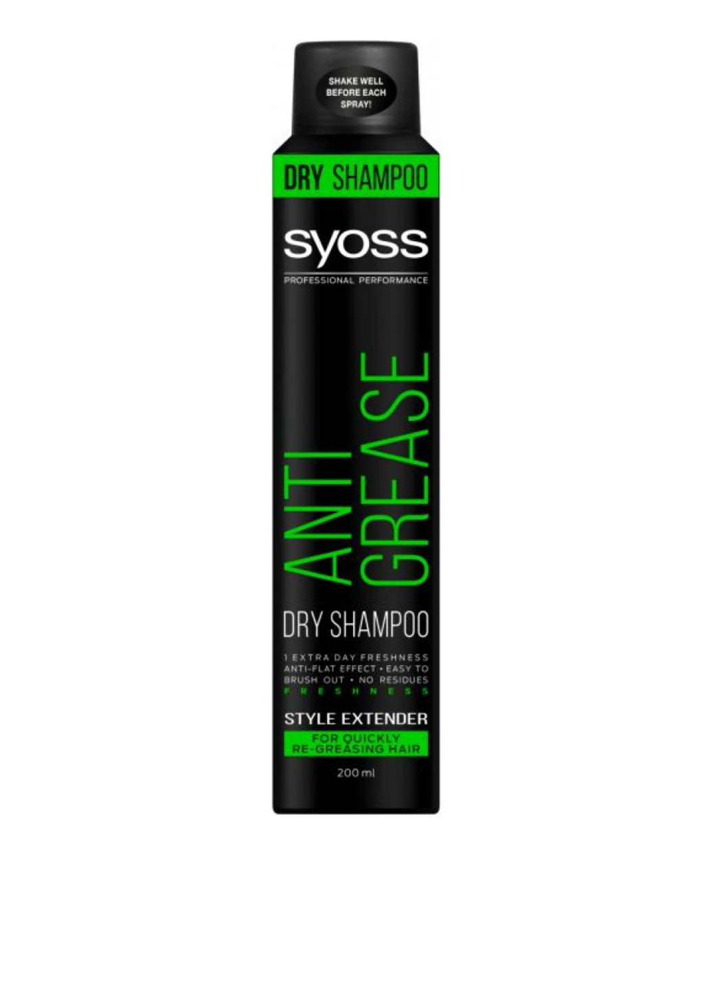 Сухой шампунь Anti-Grease для жирных волос, 200 мл Syoss (252264853)