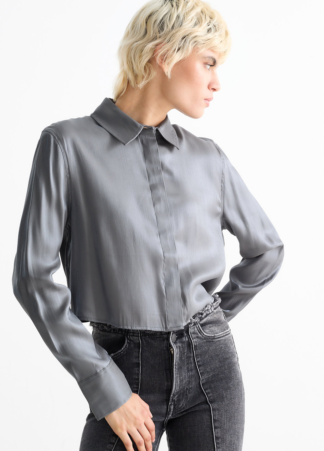 Серая блуза C&A