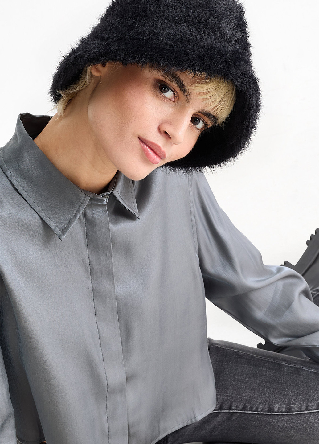 Серая блуза C&A