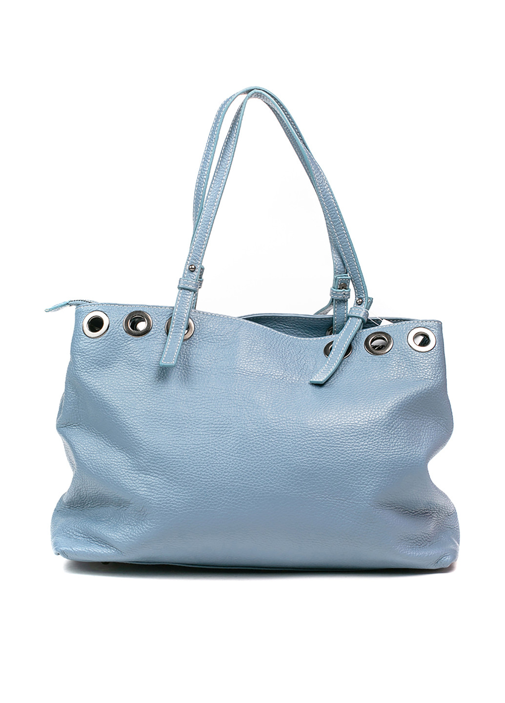 Сумка Italian Bags шоппер однотонная голубая кэжуал