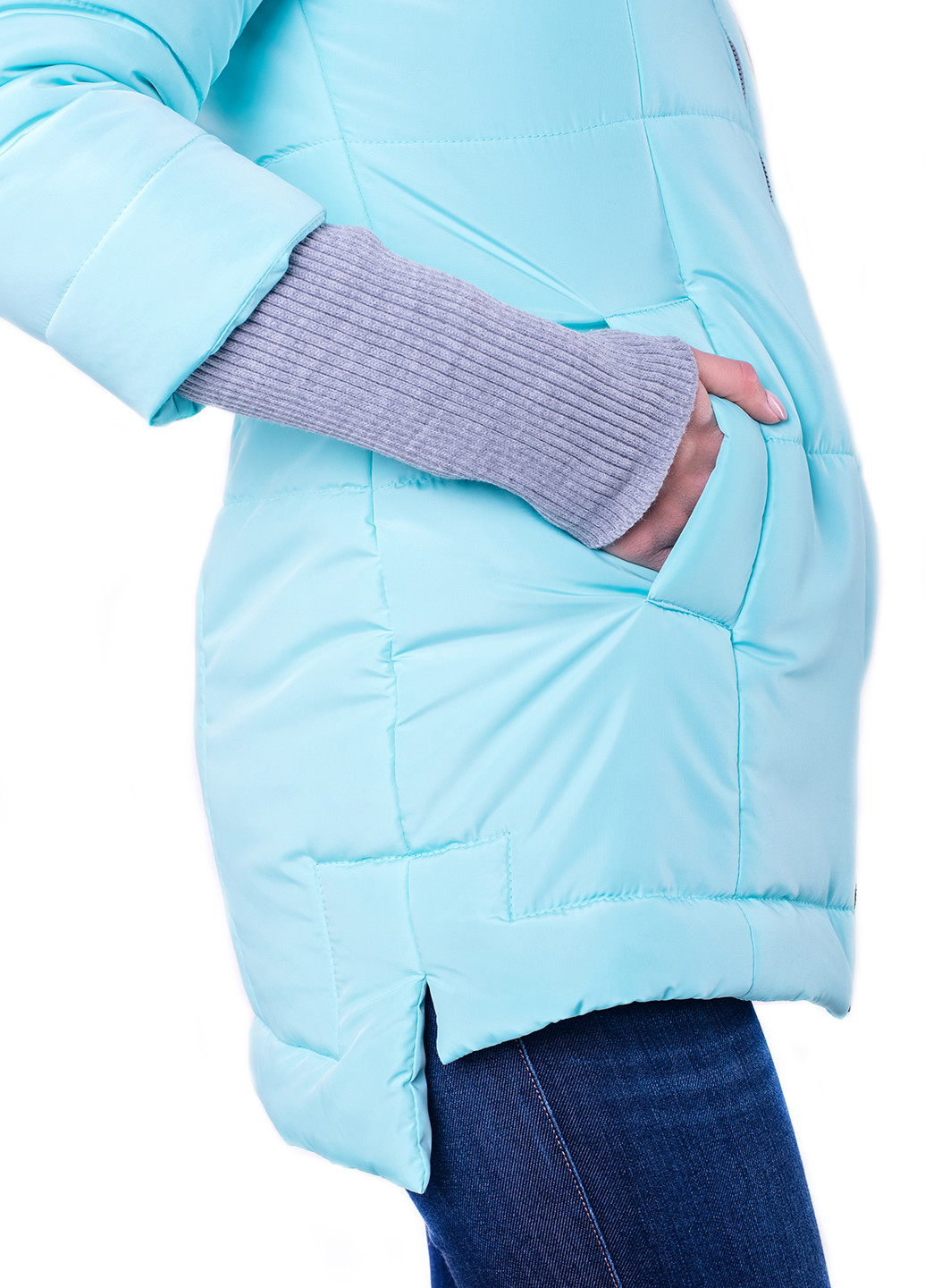 Блакитна демісезонна куртка 3в1 для вагітних Lullababe