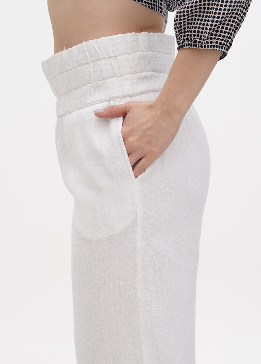 Белые кэжуал летние прямые брюки Copenhagen