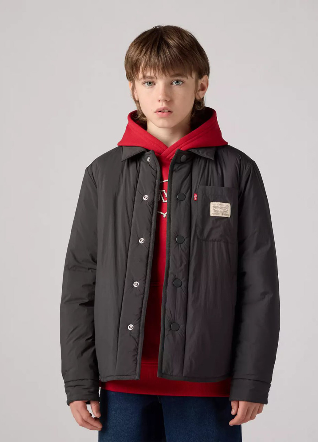 Черная демисезонная куртка двухсторонняя Levi's