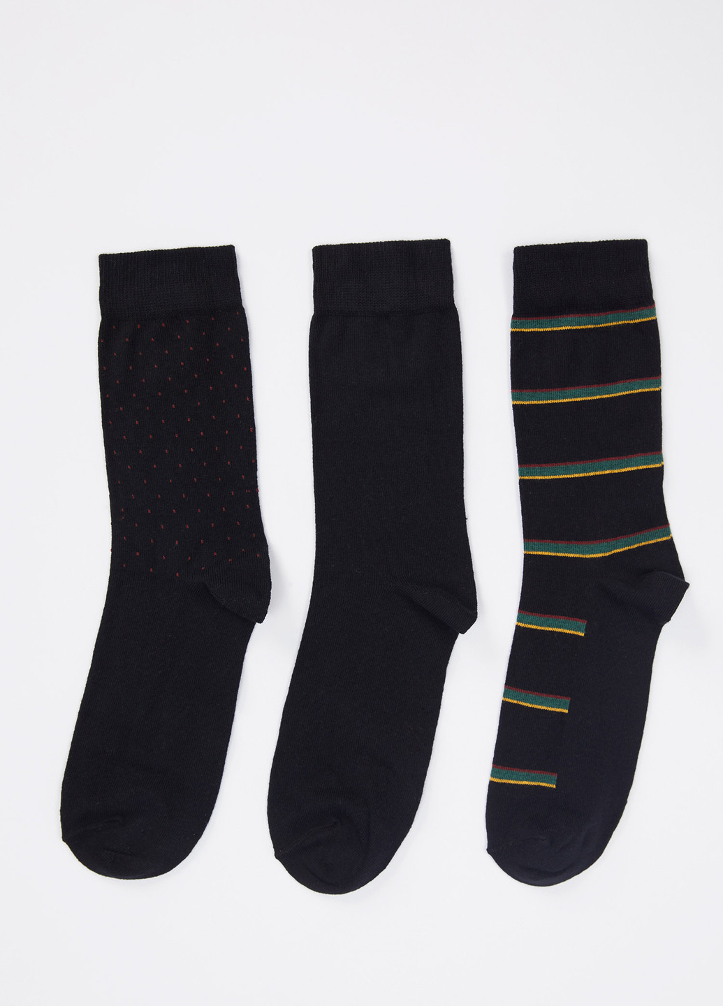 Носки(3шт) DeFacto без уплотненного носка чёрные повседневные