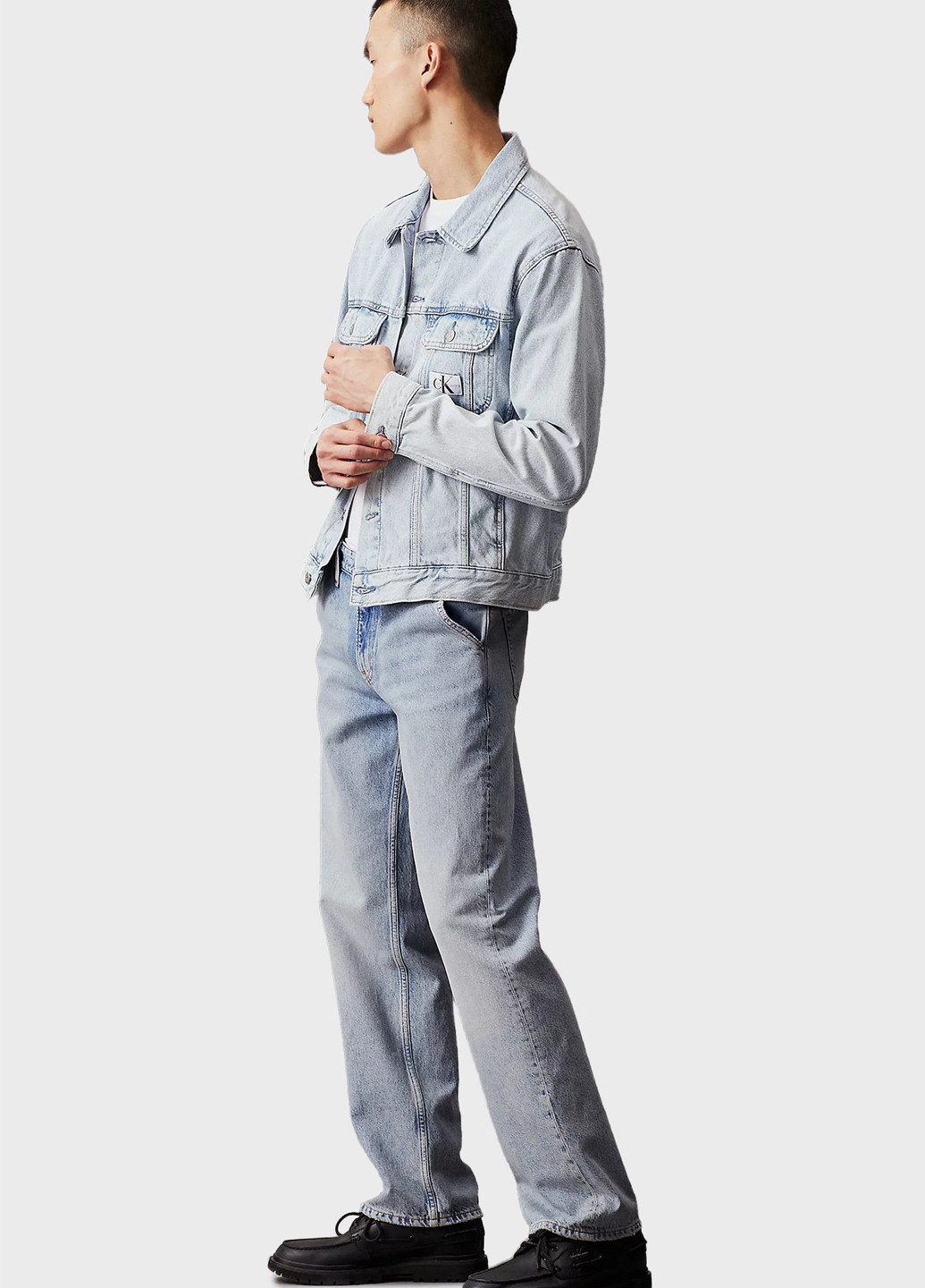 Голубые демисезонные свободные джинсы Calvin Klein Jeans