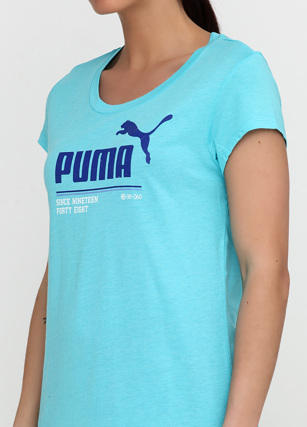 Голубая всесезон футболка с коротким рукавом Puma