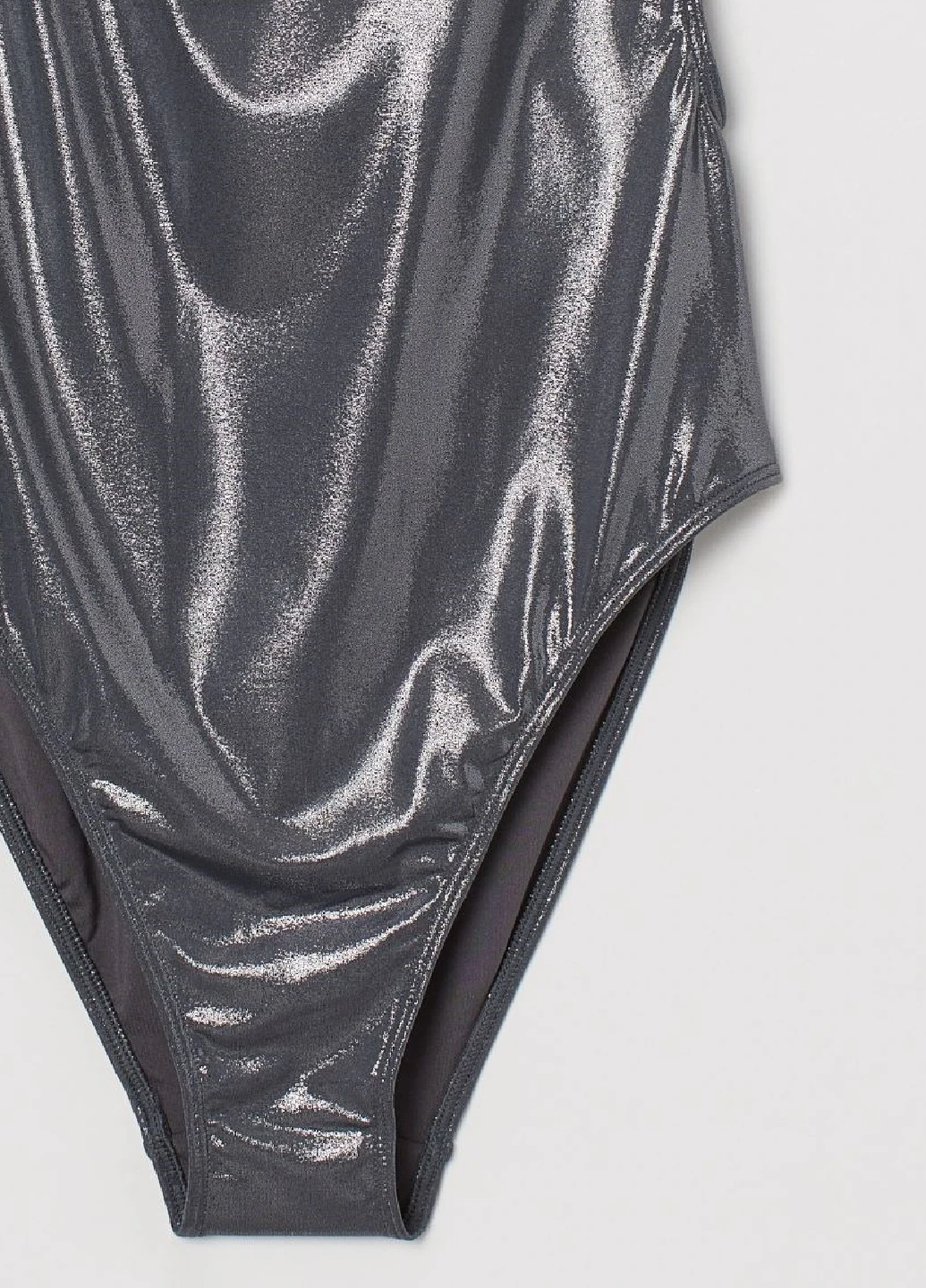 Сірий літній купальник відрядний high leg H&M