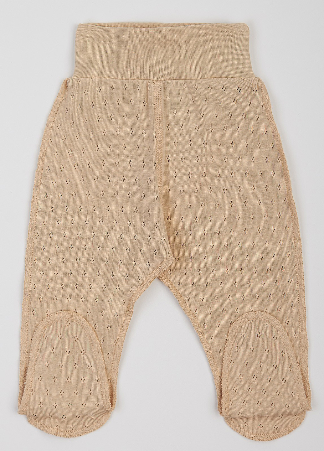 Бежевый демисезонный комплект (распашонка, ползунки, шапка) Ляля