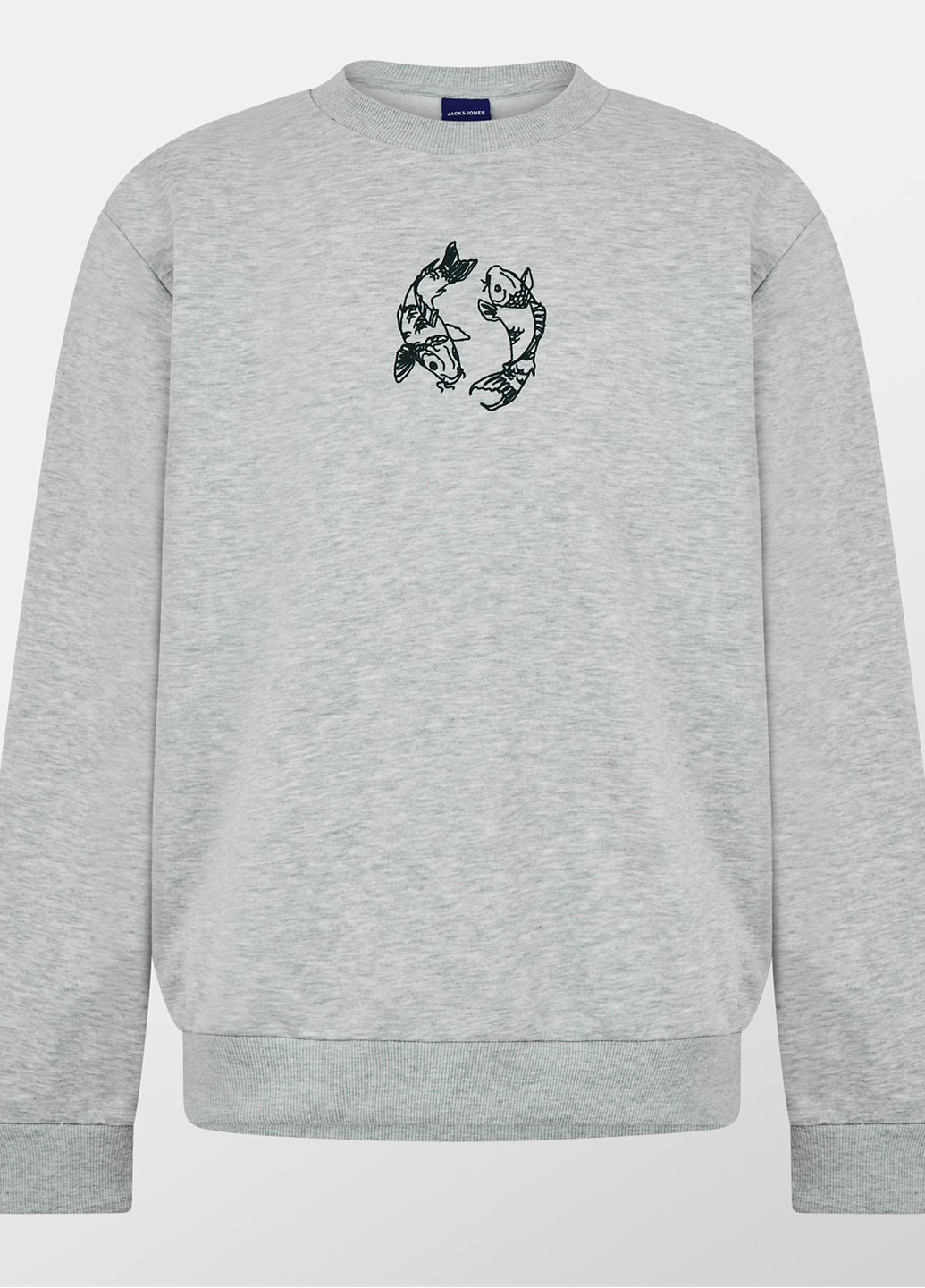 Сірий світшот Jack & Jones меланж без декору (340233972)