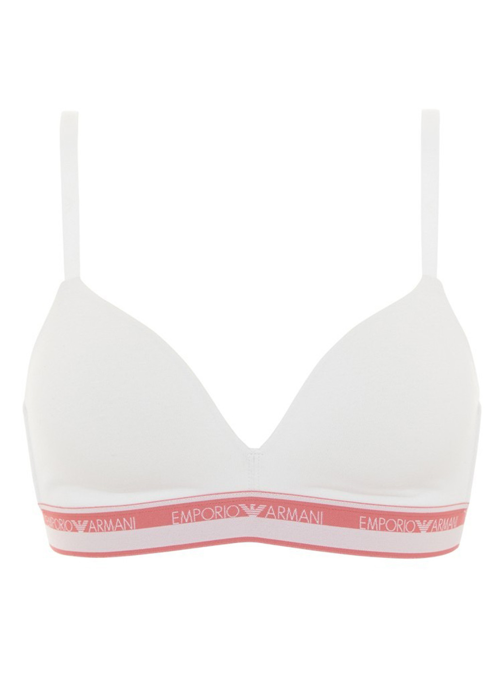 Білий бюстгальтер Emporio Armani без кісточок бавовна
