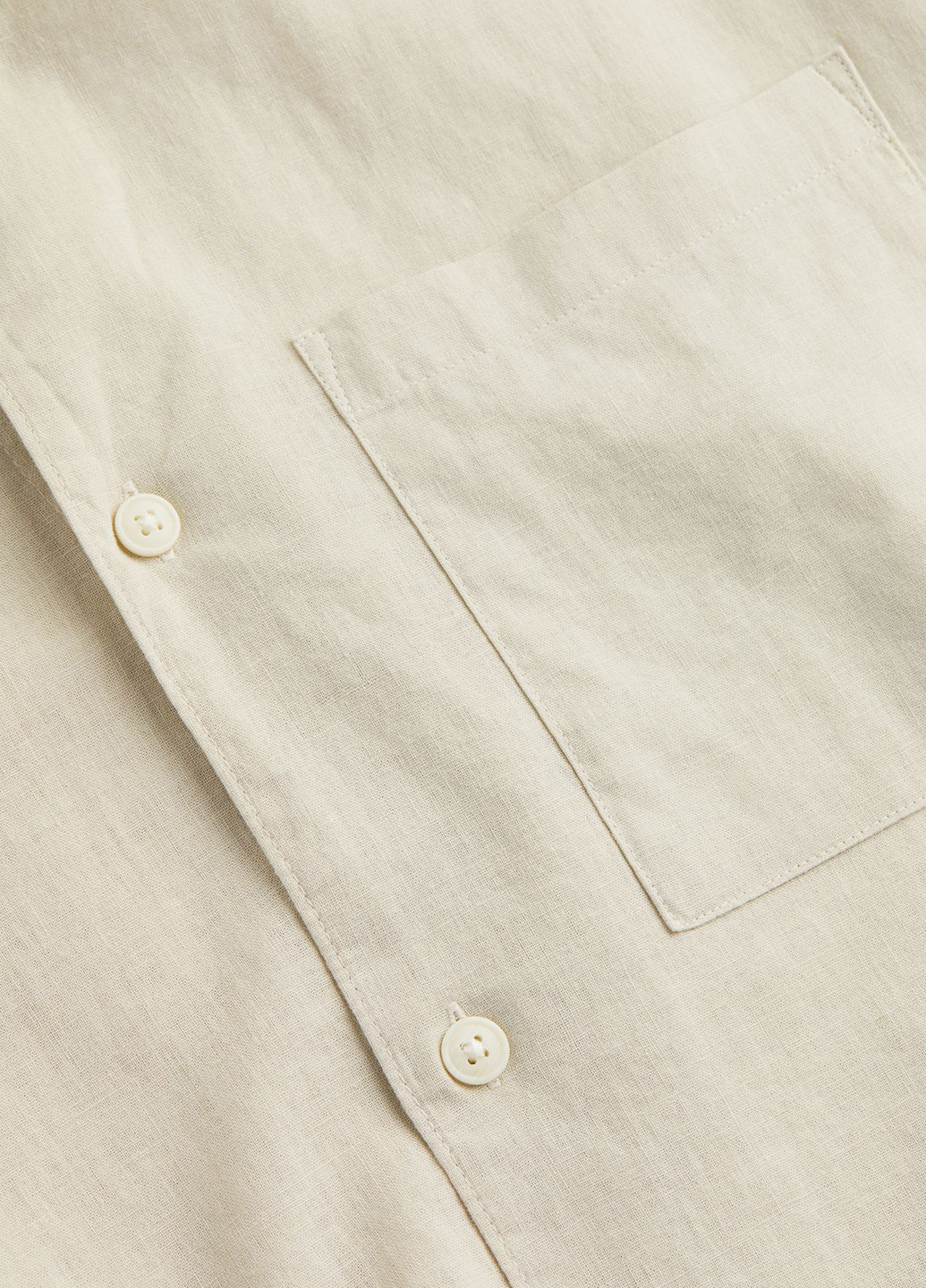 Светло-бежевая кэжуал рубашка однотонная H&M