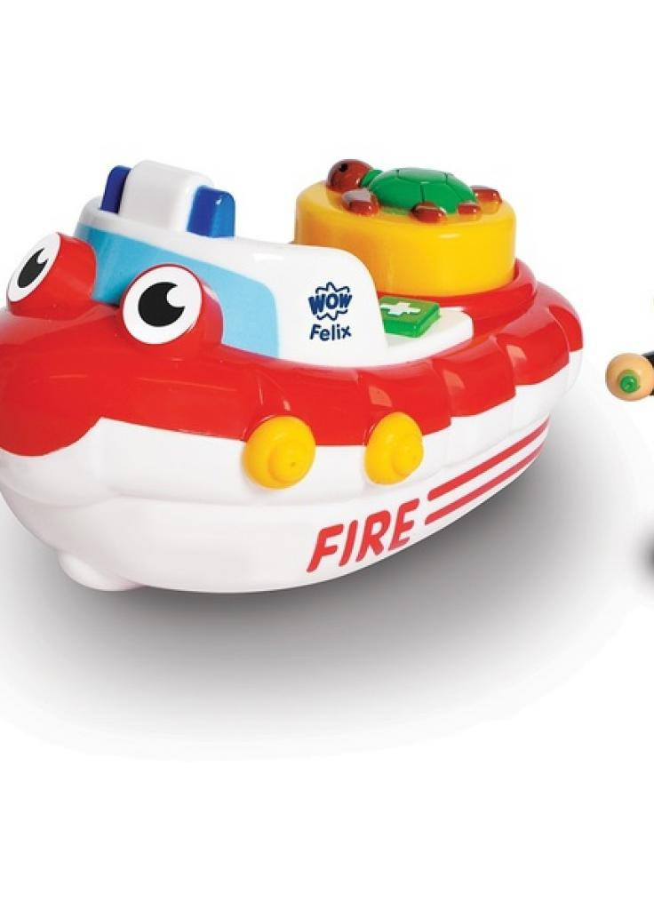 Развивающая игрушка (01017) WOW TOYS пожарная лодка феликс (203960708)