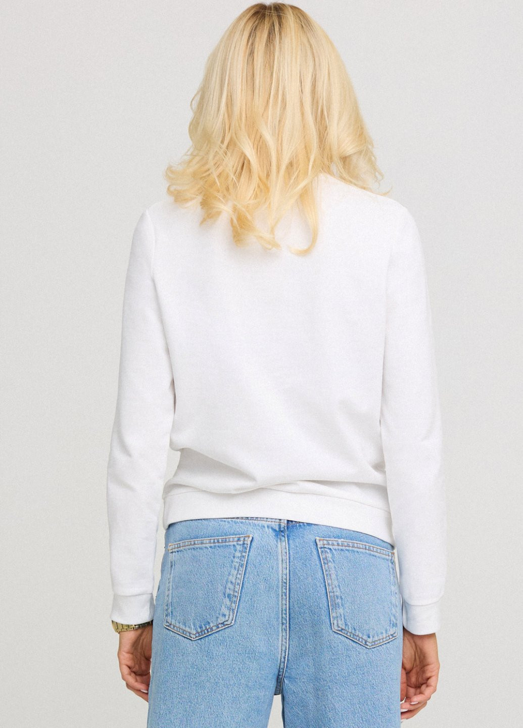 Білий світшот жіночій basic /no flis/ YAPPI (254658740)