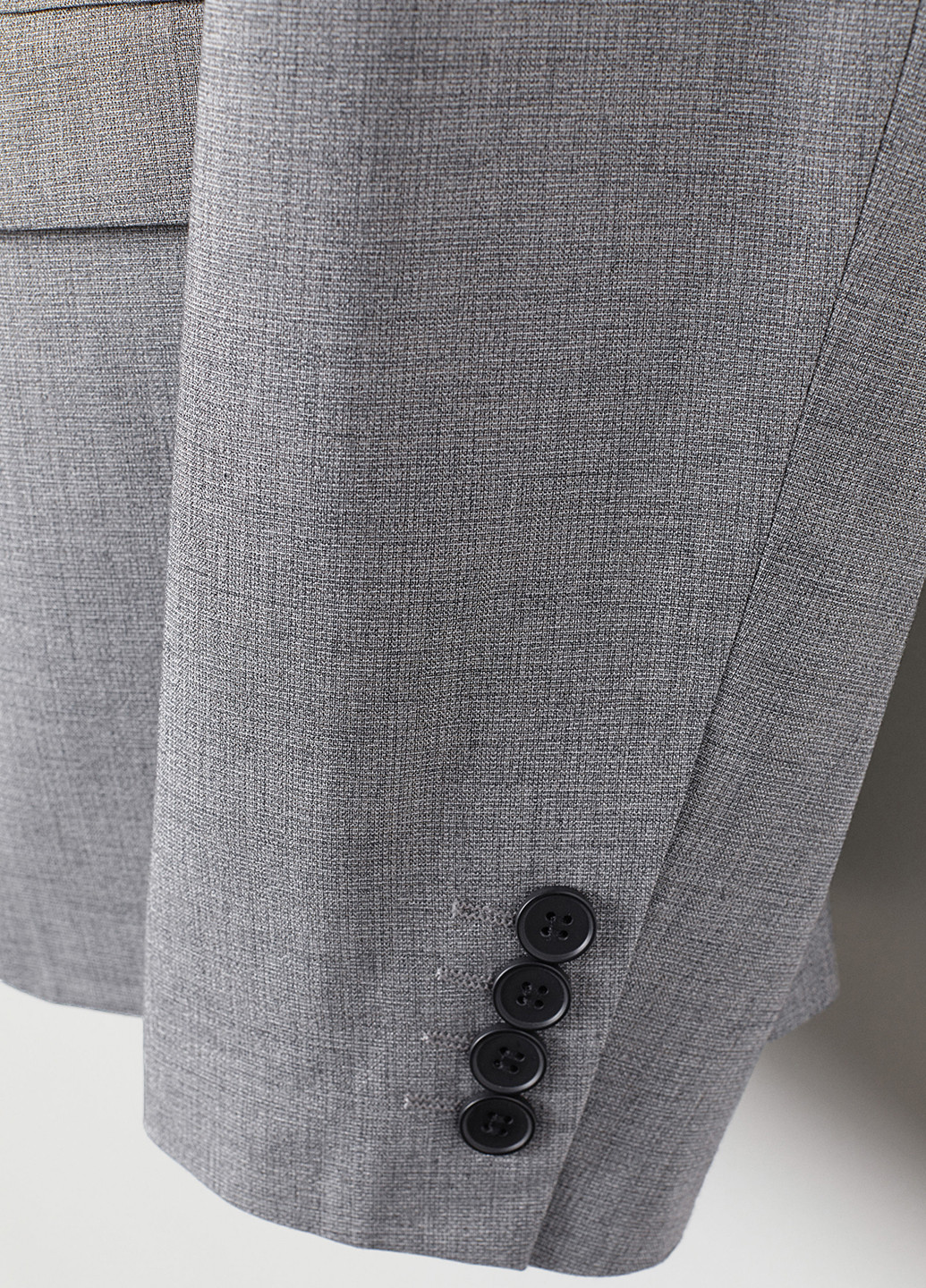 Піджак H&M з довгим рукавом меланж сірий діловий