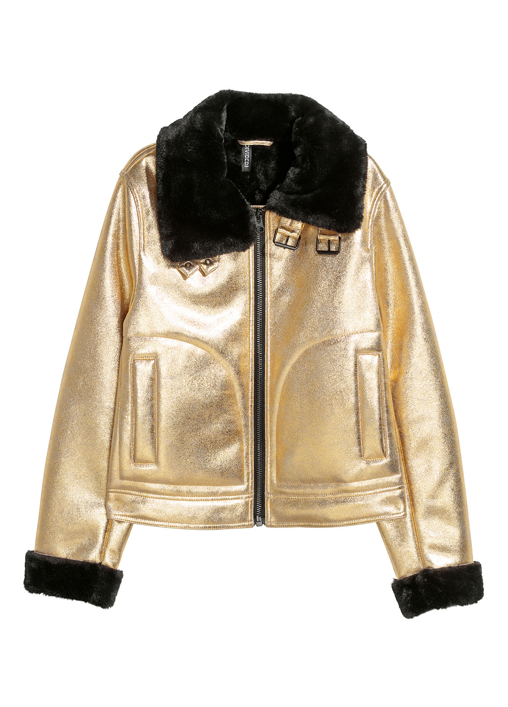Золотистая демисезонная куртка H&M