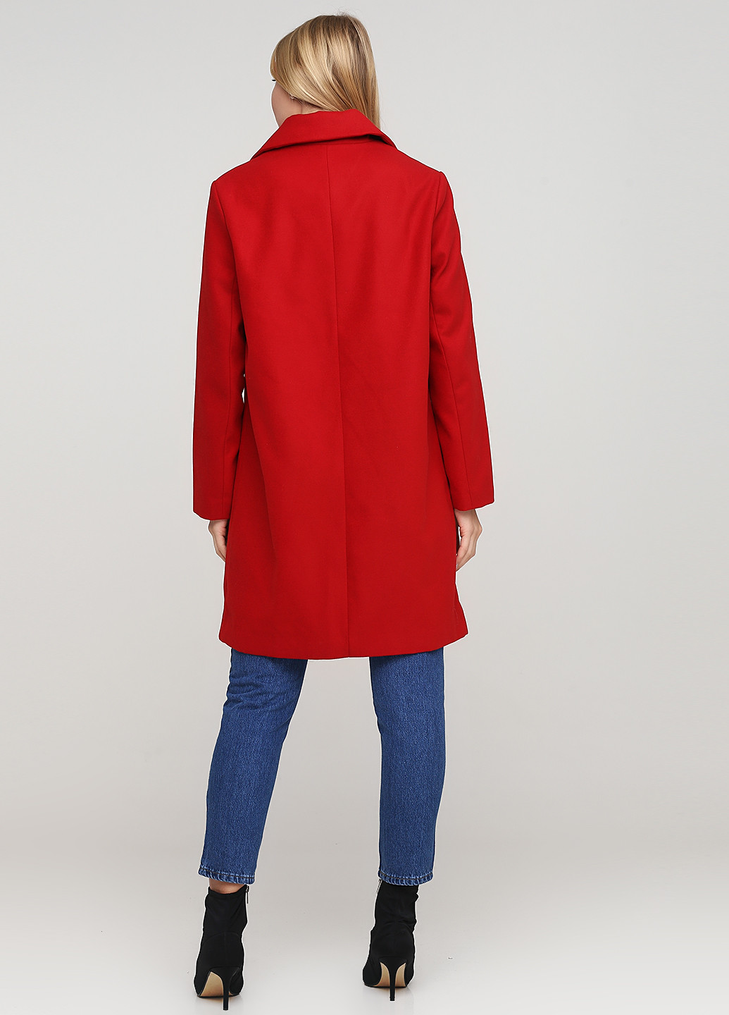 Червоне демісезонне Пальто однобортне New Look