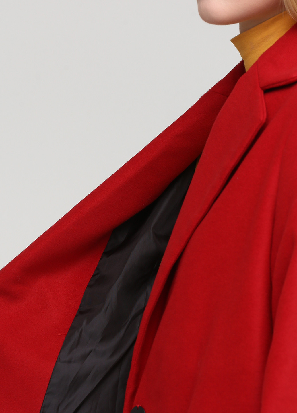 Красное демисезонное Пальто однобортное New Look