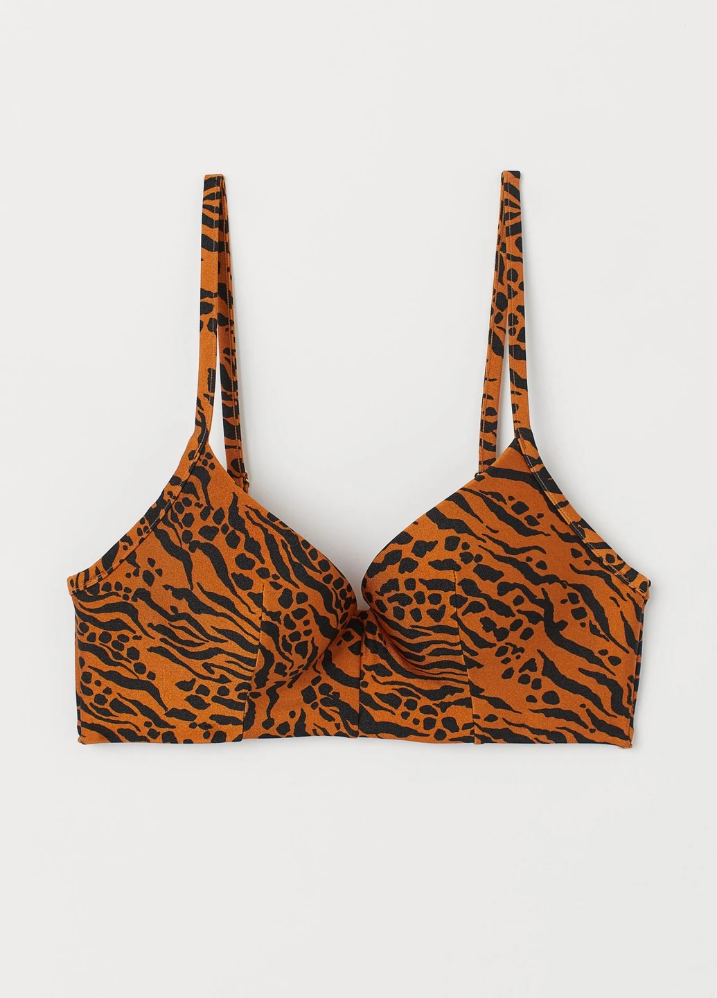 Коричневый купальный лиф H&M