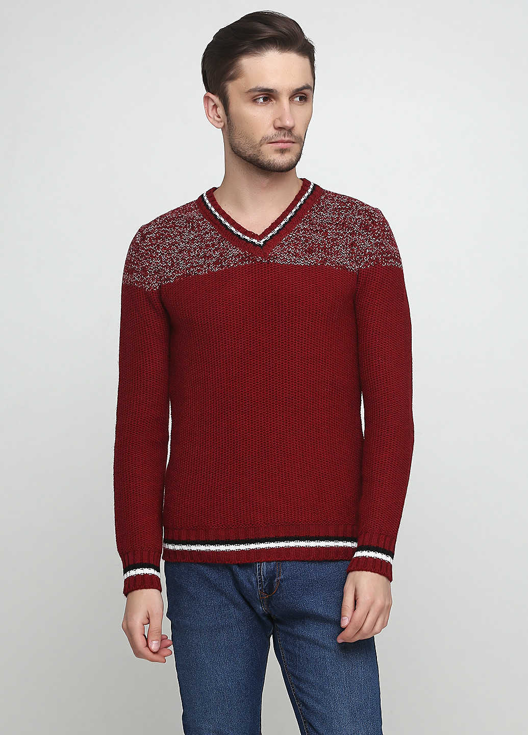 Бордовий зимовий пуловер пуловер Xagon Man