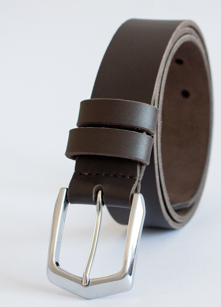 Ремінь шкіряний коньяк з латунною пряжкою SD Leather (256442851)