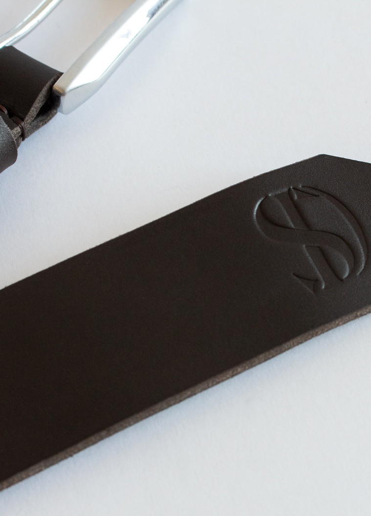 Ремінь шкіряний коньяк з латунною пряжкою SD Leather (256442851)