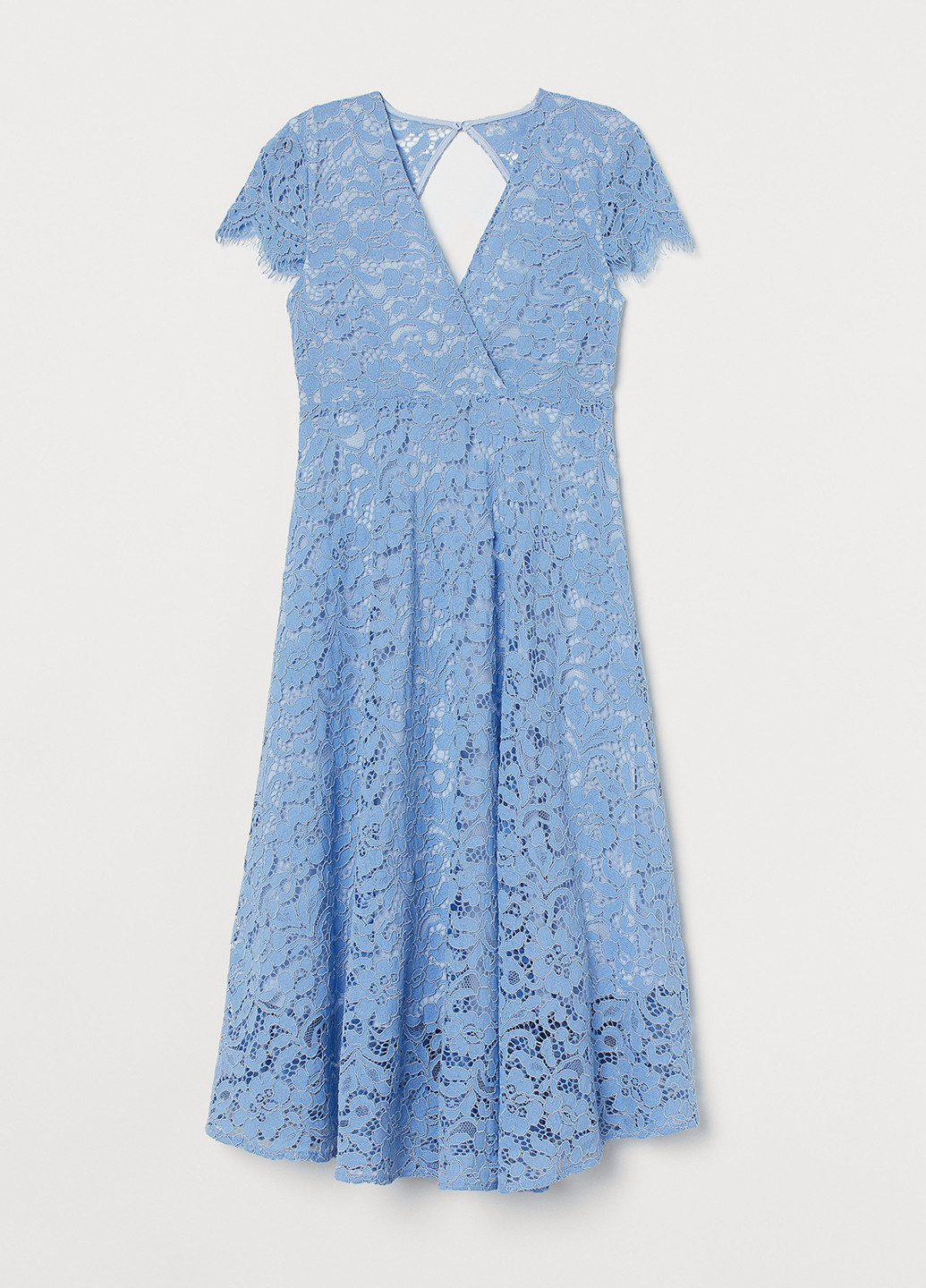 Блакитна кежуал плаття для вагітних на запах, кльош H&M однотонна