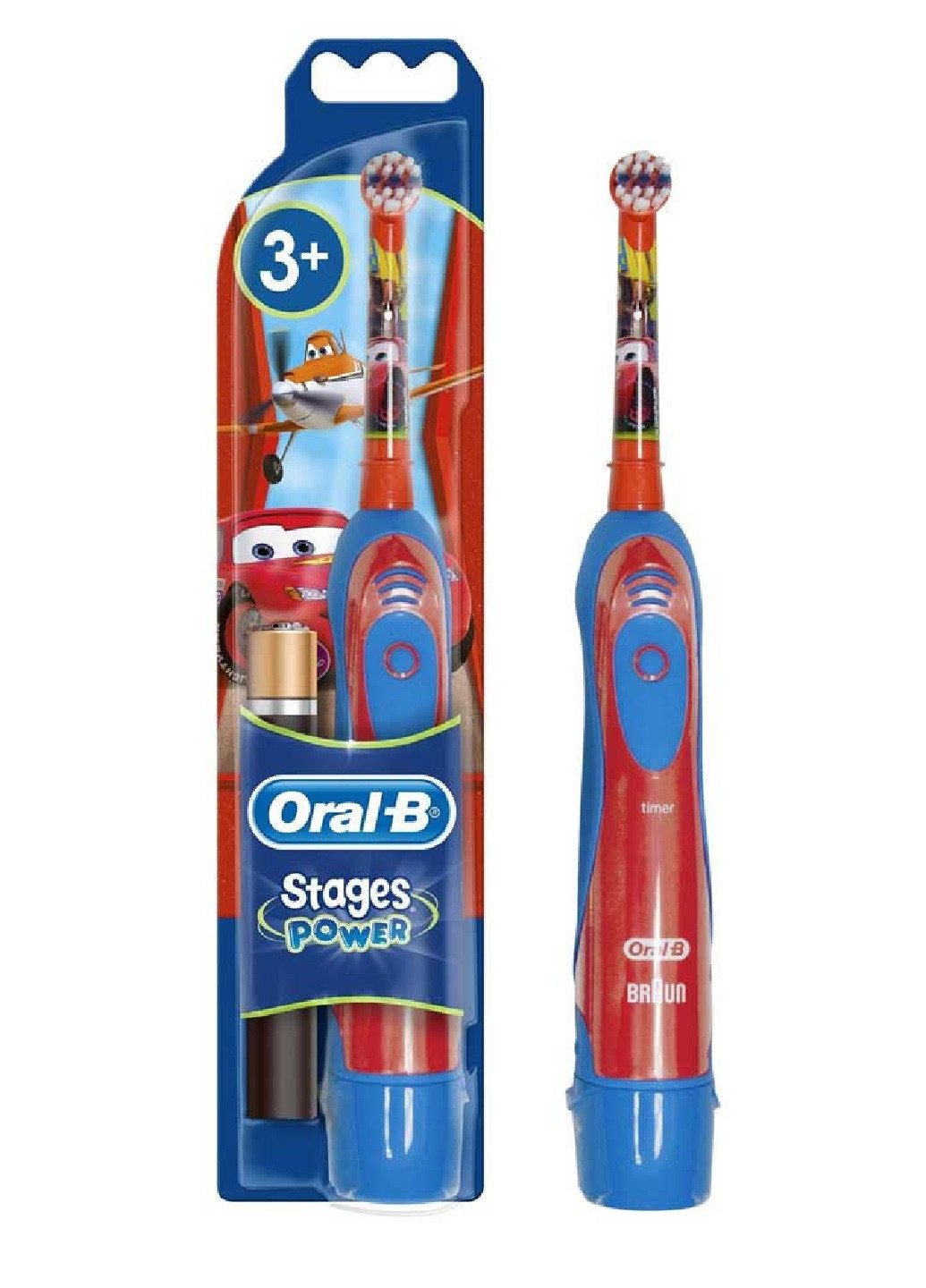 Дитяча електрична зубна щітка Stages Power Тачки 3+ Oral-B (253074192)
