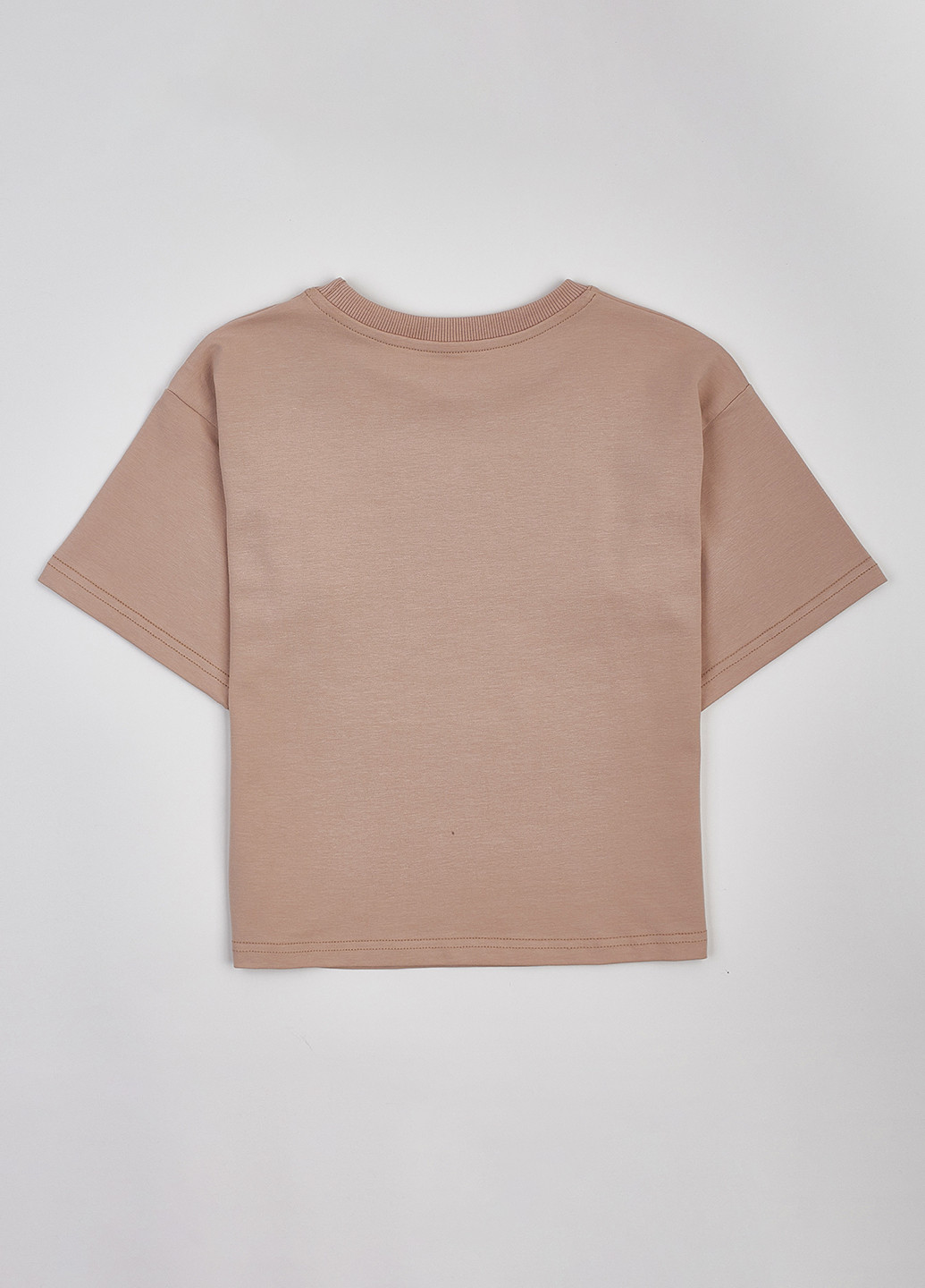 Темно-бежевая летняя футболка KRAKO