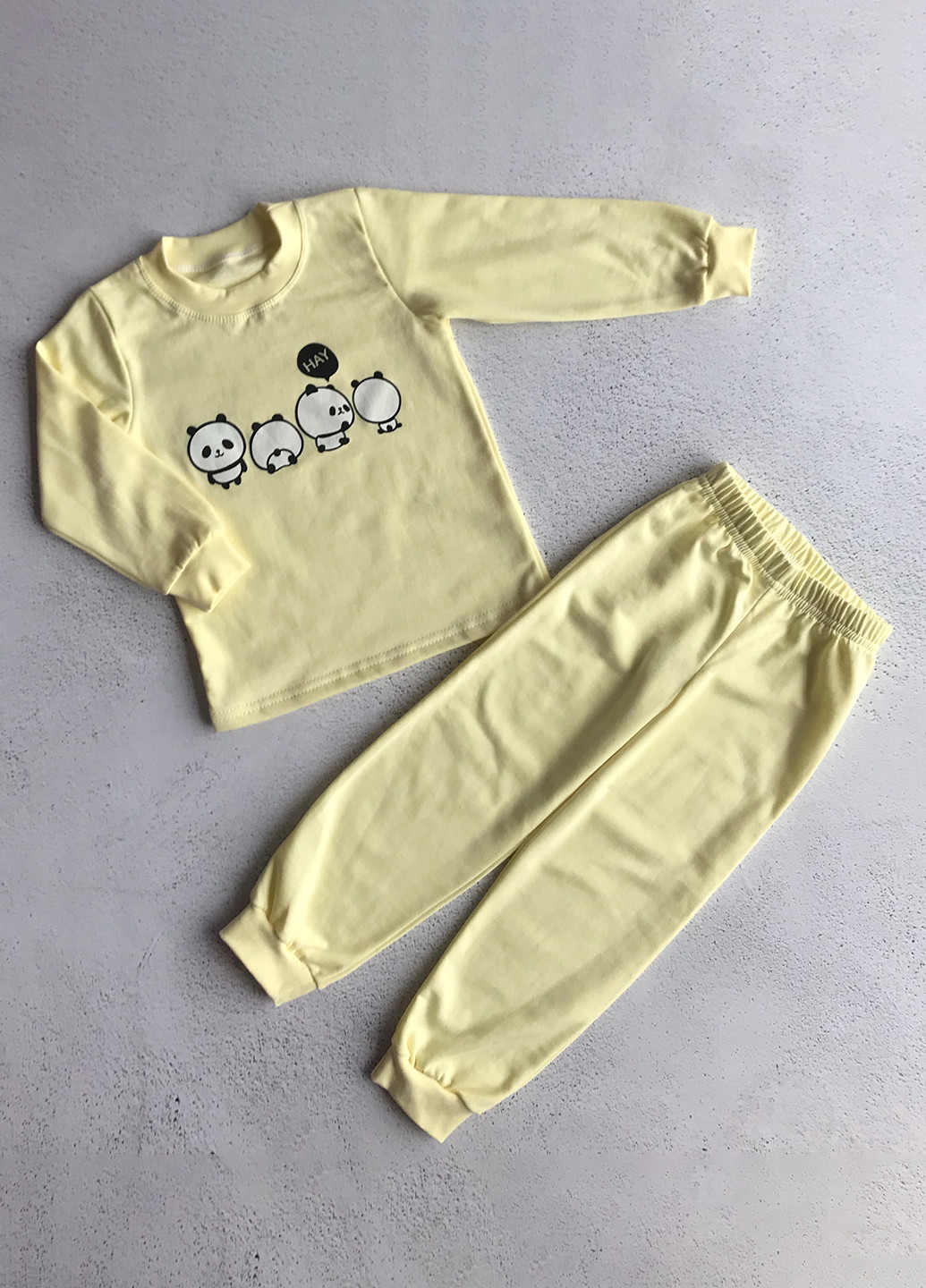 Жовта всесезон піжама (лонгслів, брюки) лонгслив + брюки AV Style