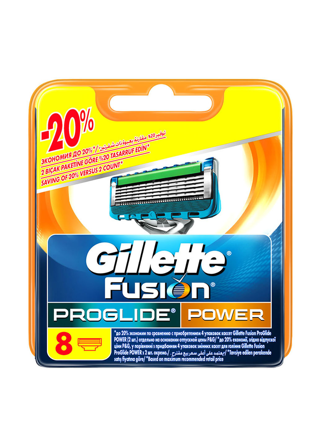 Сменный картридж Fusion ProGlide Power (8 шт.) Gillette (181417311)