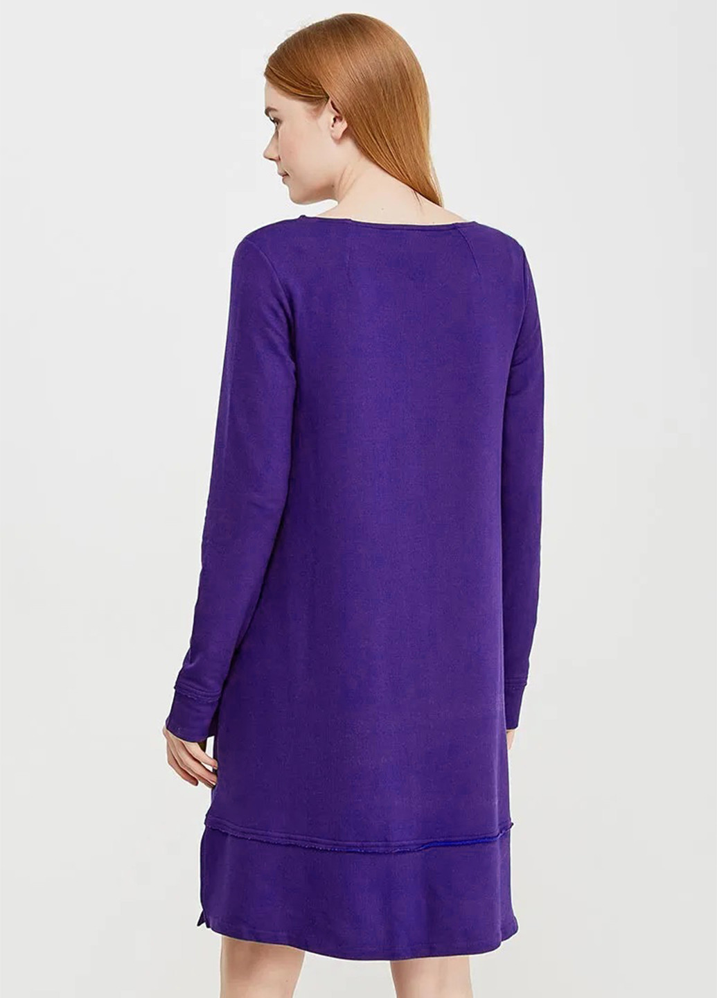 Фиолетовое кэжуал платье а-силуэт United Colors of Benetton однотонное