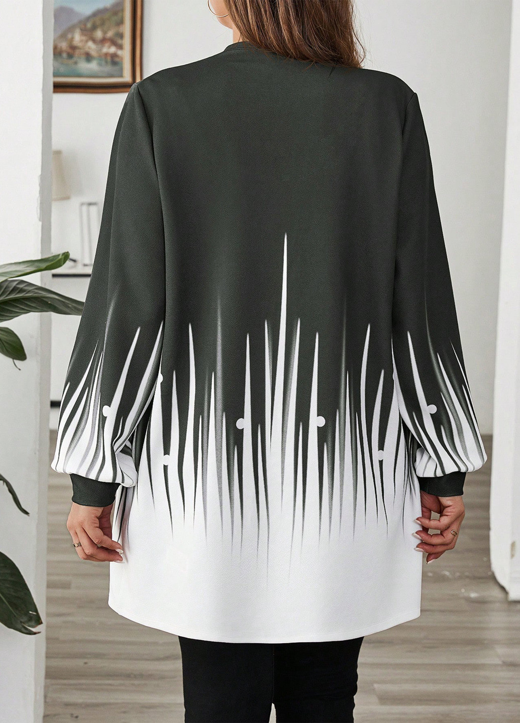 Темно-серый женский жакет SHEIN колор блок - демисезонный