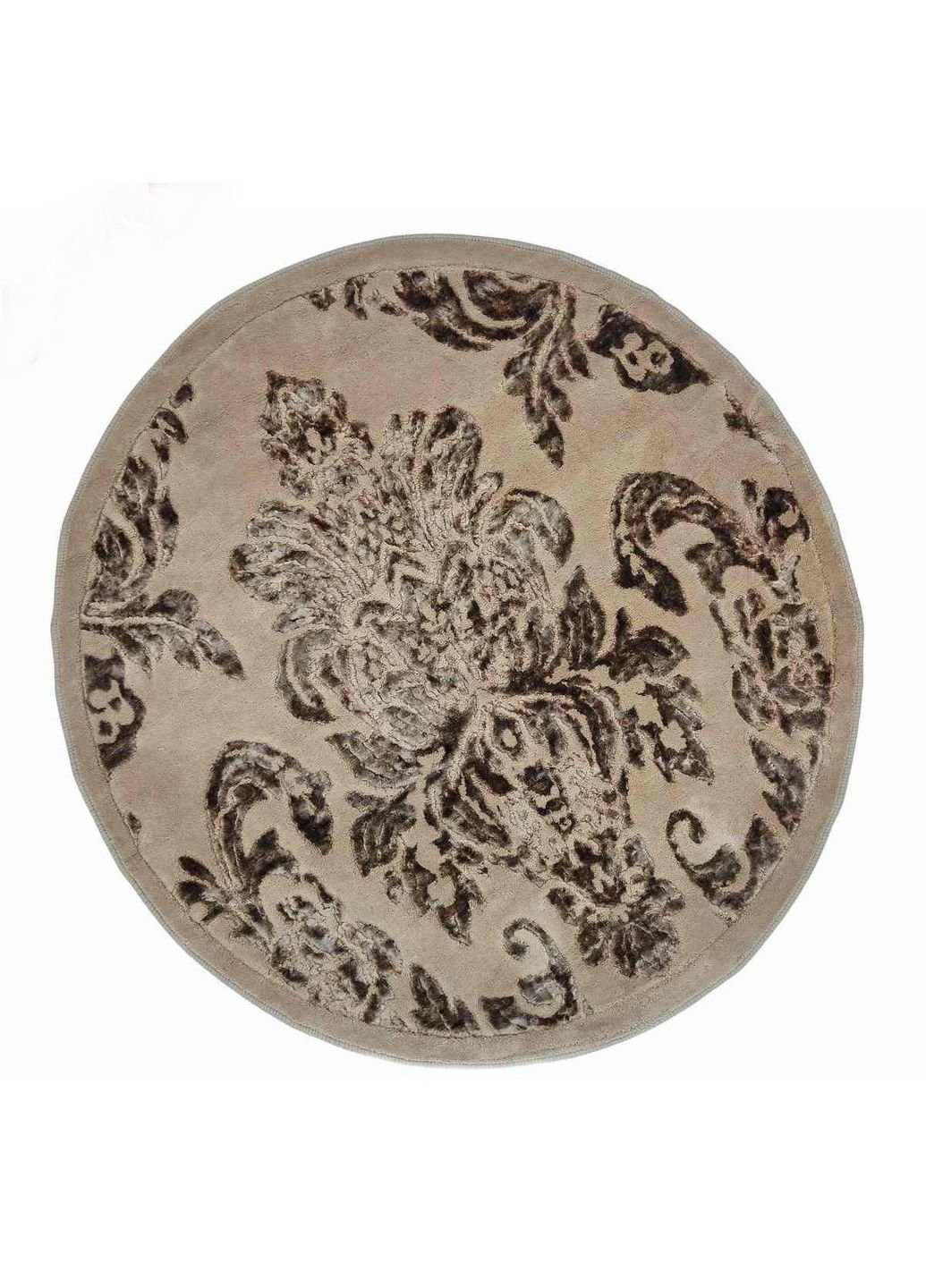 Килимок у ванну круглий Osmanli AR-TR1004843-brown 120 см коричневий Arya (253526564)