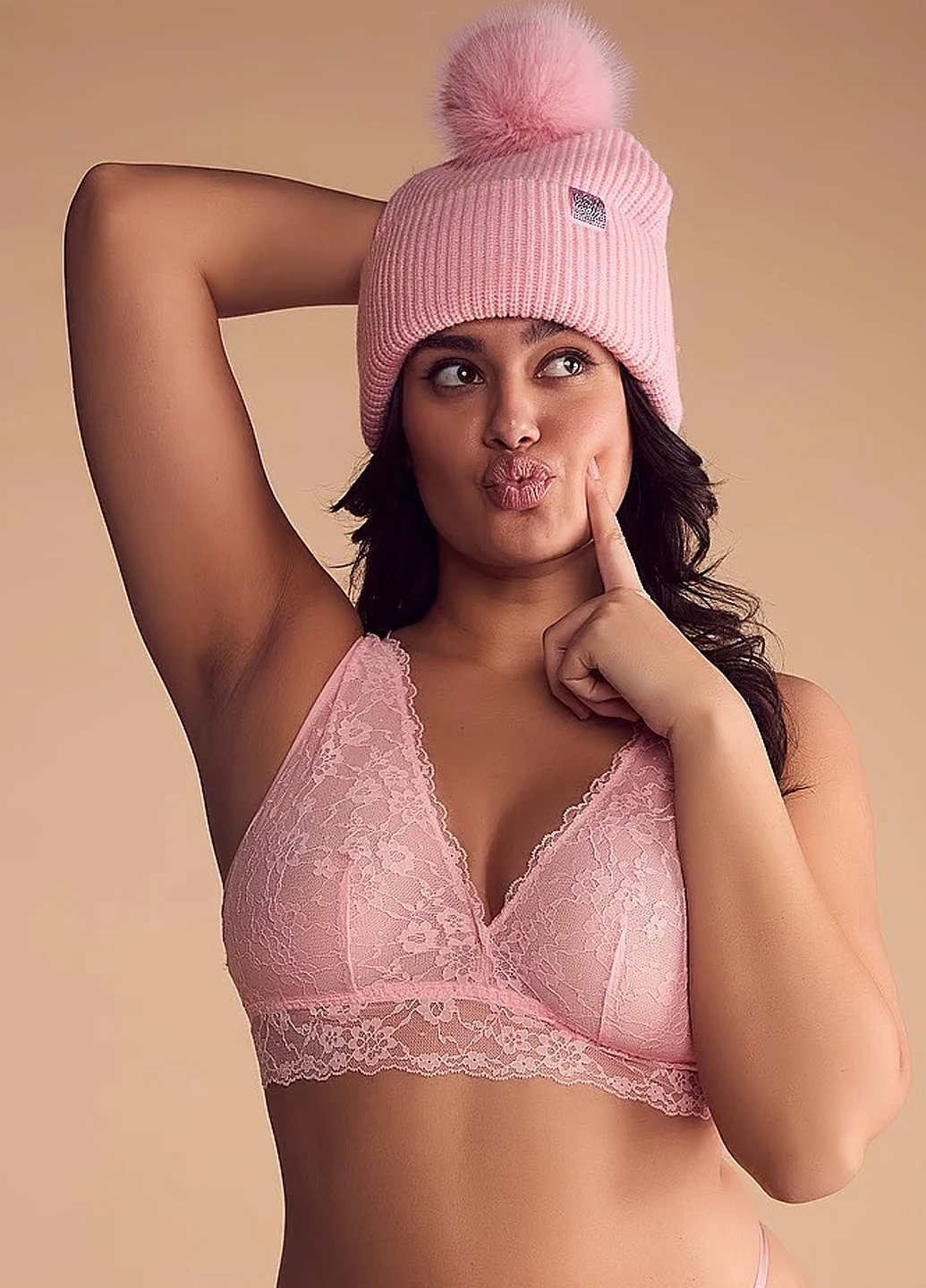 Рожевий демісезонний комплект (бюстгальтер, трусики) Victoria's Secret