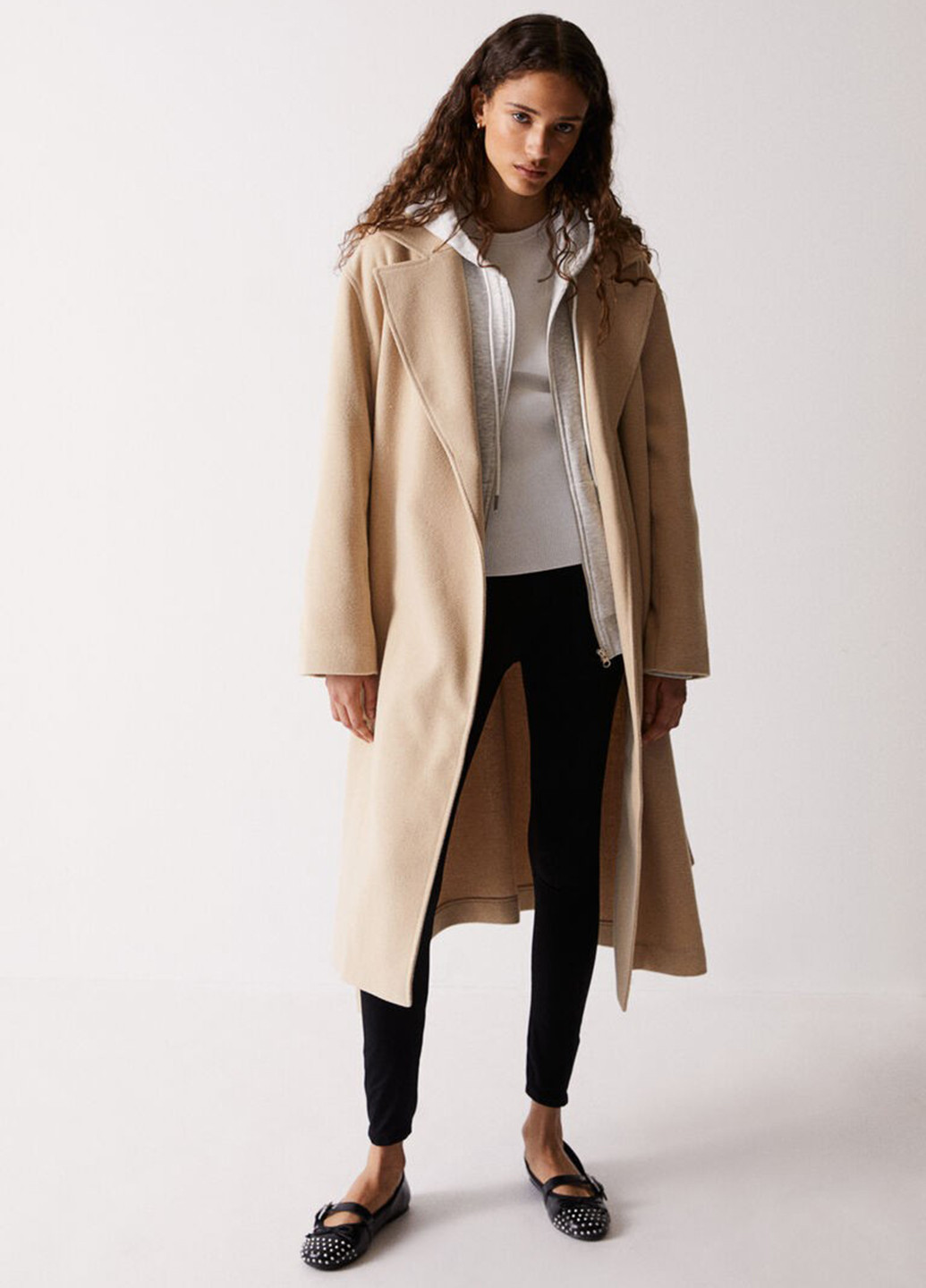 Світло-бежеве демісезонне Пальто H&M
