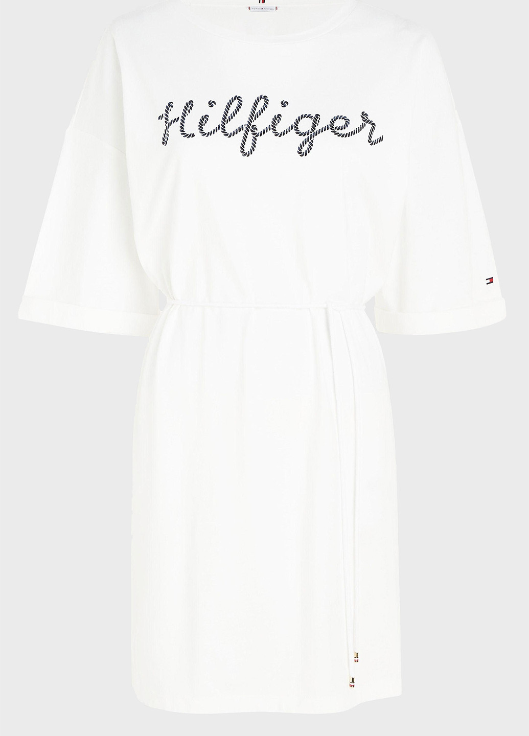 Білий кежуал сукня сукня-футболка Tommy Hilfiger з логотипом