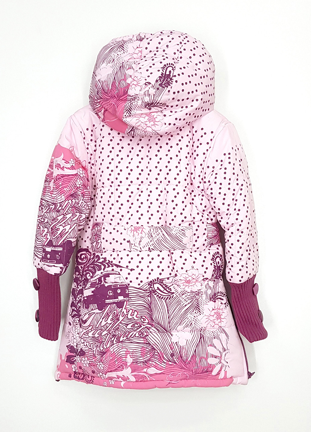 Розовая зимняя куртка Puledro
